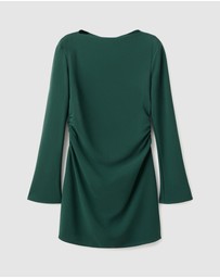 M.N.G - Boat-Neck Ruched Dress