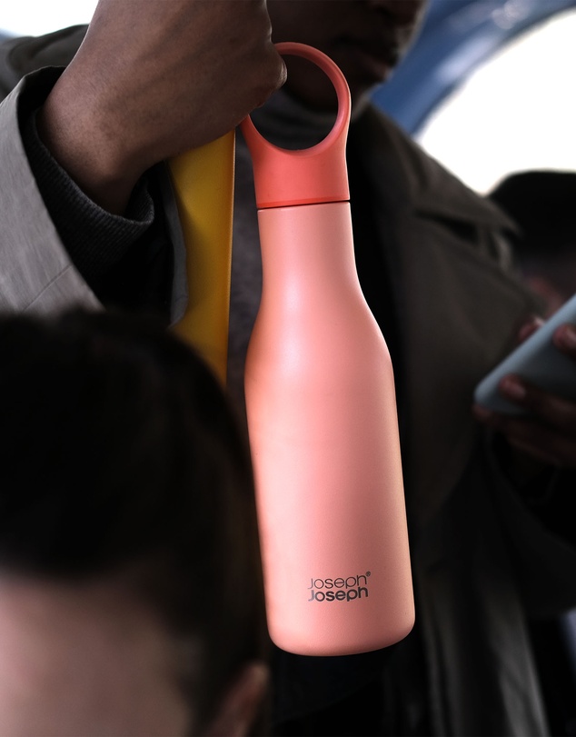 Joseph Joseph - Loop™ Vacuum Insulated Water Bottle 500 mL (17 fl. oz) (Coral)