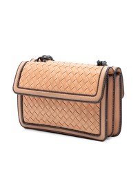 Pre-Loved by Azura Reborn - Pre-Loved Nappa Intrecciato Mirror Lens Double Sided Flap Shoulder Bag