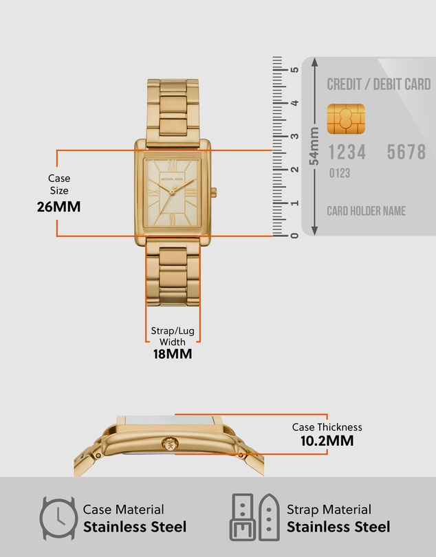 Michael Kors - Essex Gold Tone Analogue Watch