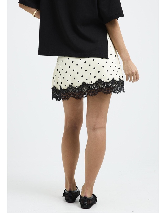Alice In The Eve - Lola Polka Lace Mini Skirt