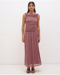 MON RENN - Sonata Spot Gathered Dress
