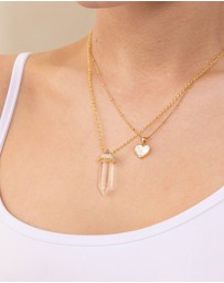 Nialaya Jewellery - Quartz Crystal Necklace