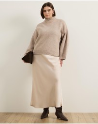 Atmos&Here Curvy - Nya Slip Maxi Skirt