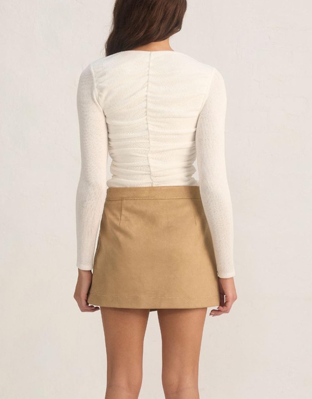 MON RENN - Solana Suede Skirt