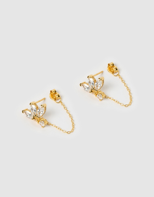 Izoa - Bronte Drop Stud Earrings