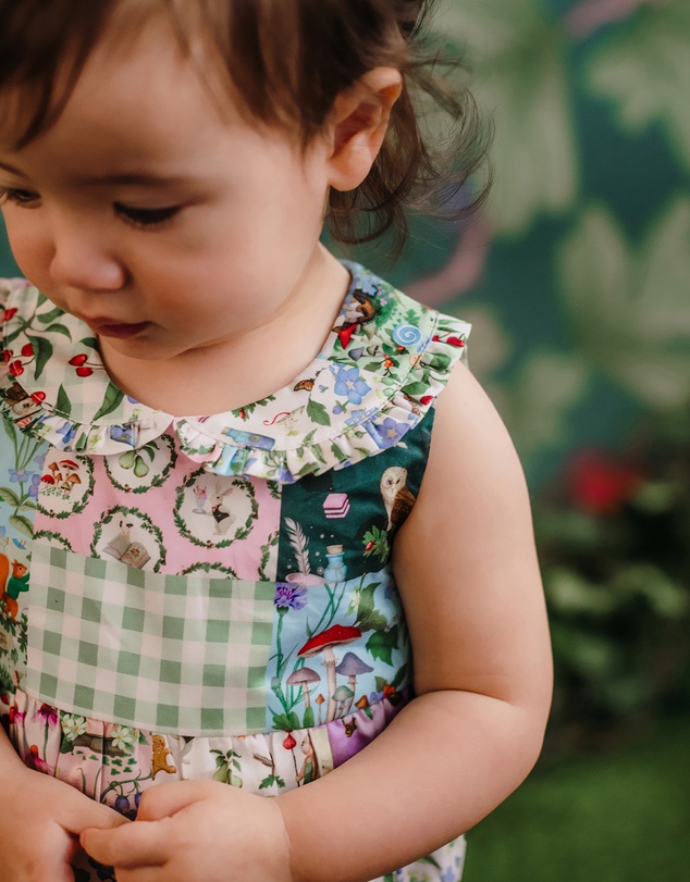 Fleur Harris - 'The Magic Faraway Tree' Pretty Patchwork Romper in Patchwork