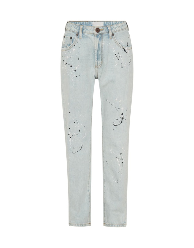 ONE TEASPOON - Florence Painted High Waist Awesome Baggies Straight Leg Jeans