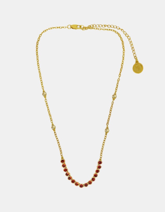 Mountain & Moon - IVY Necklace Garnet CZ