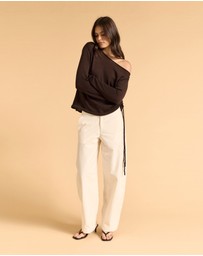 MVN - Rouched Side Knit Top