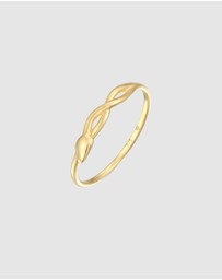 Elli Jewelry - Ring Wrap snake infinity symbol in 375 yellow gold