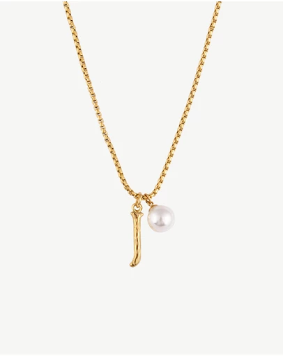 Zahar - Pearl Letter J Necklace