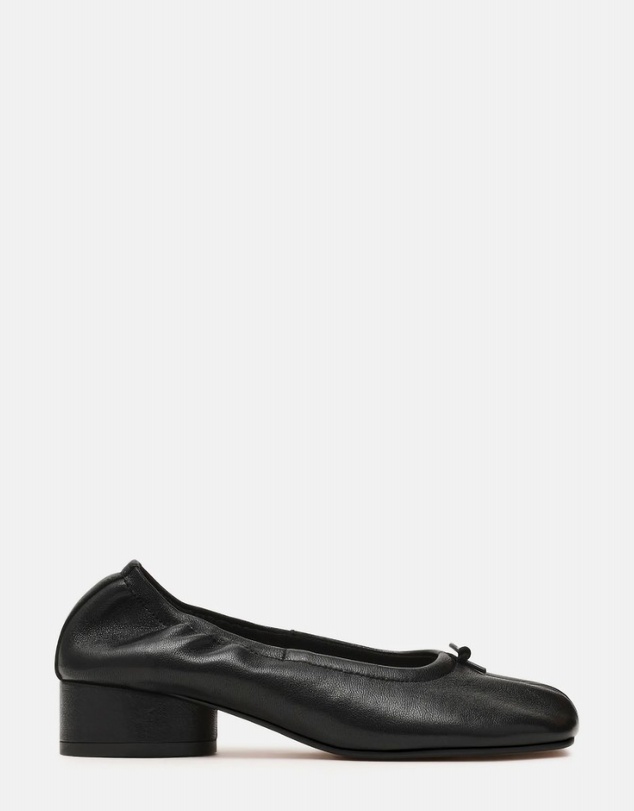 Steve Madden - Cyra Black Leather Heels