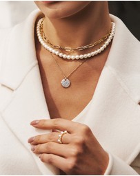 Ania Haie - Gold Lobster Clasp Shell Pearl Necklace