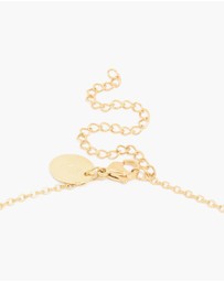 Lovisa - Waterproof Gold Plated Stainless Steel Cubic Zirconia Flower Outline Pendant Necklace