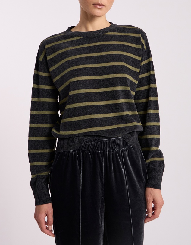 David Lawrence - Kasey Velvet Stripe Knit Jumper
