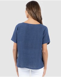 CAMIXA - Teena Linen T-shirt Top