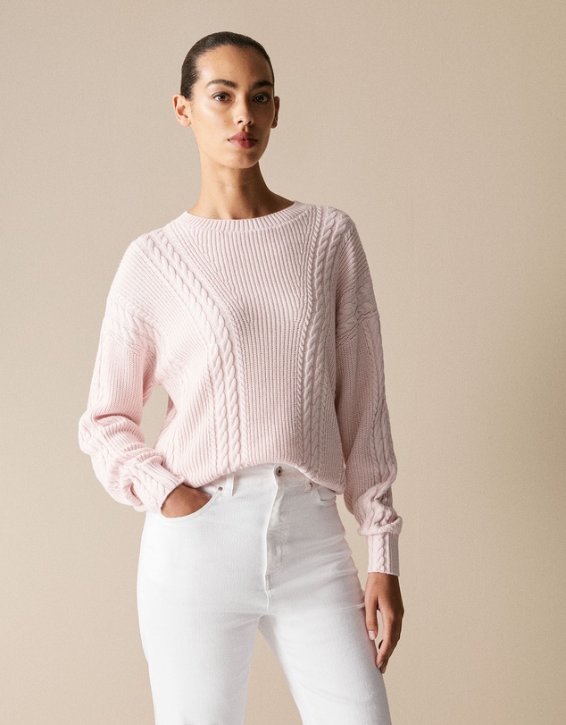 Trenery - Cotton Cashmere Cable Pullover
