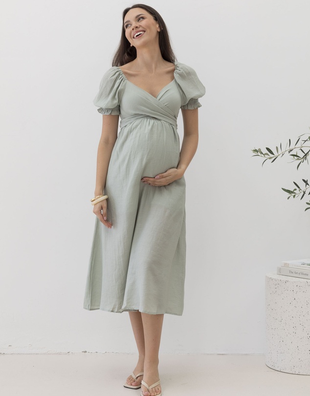 Angel Maternity - Fabia Reversible Tie Maternity Dress