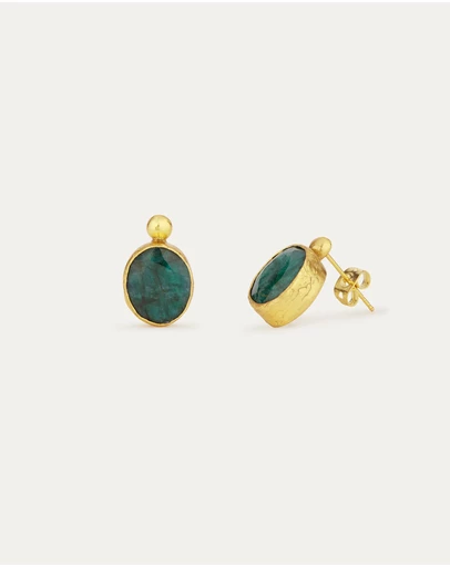 Ottoman Hands - Siena Emerald Stud Earrings