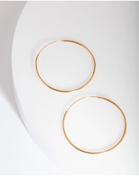 Lovisa - Gold Plated Sterling Silver 40mm Hoop Earrings