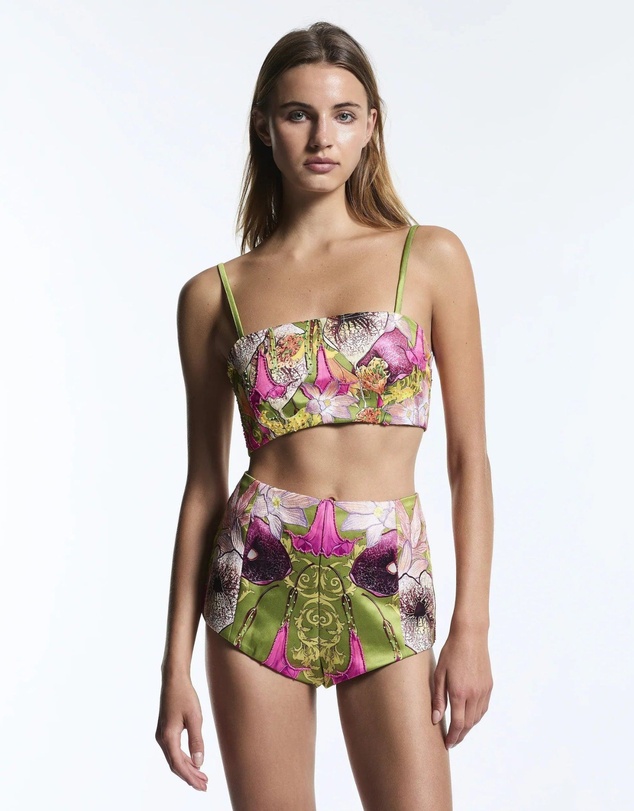 Muma World - Beaded Floral Canopy Crop