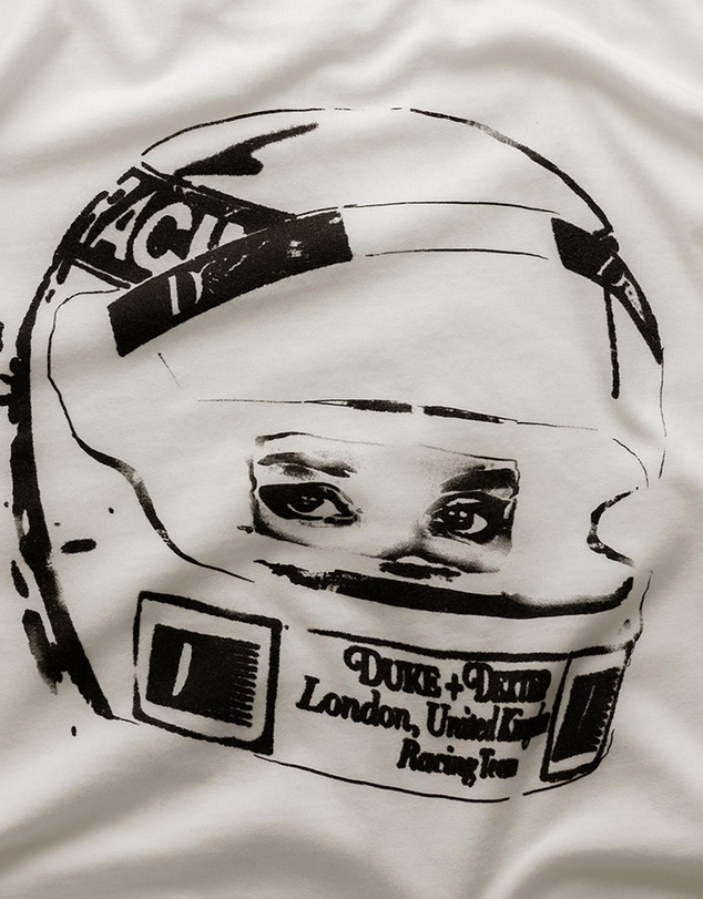 Duke + Dexter - DR Sketch Helmet Vintage White T-shirt
