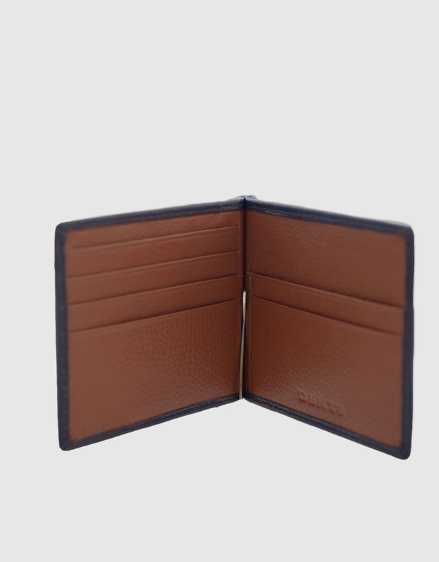 DENTS - Two-Tone Pebble Grain Leather Money Clip Wallet with RFID Blocking
