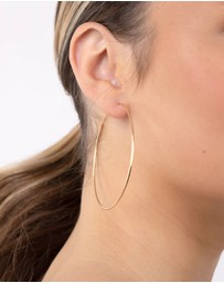 Lovisa - Gold Plated Sterling Silver Fine 60mm Hoop