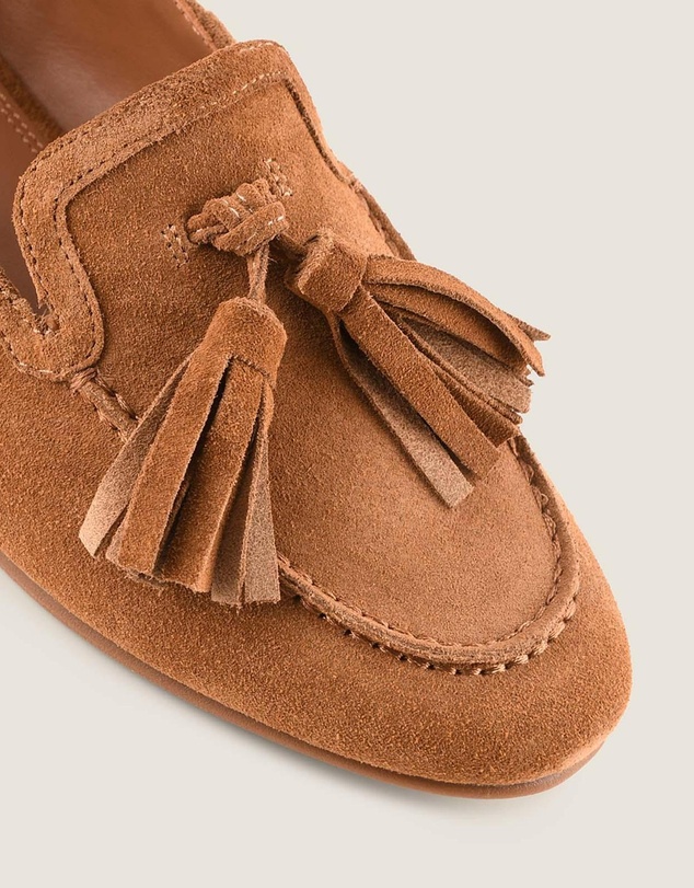 Shelly Shen - Latice Loafers Tan Suede