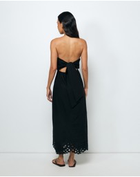 AERE - Adria Broderie Midi Dress