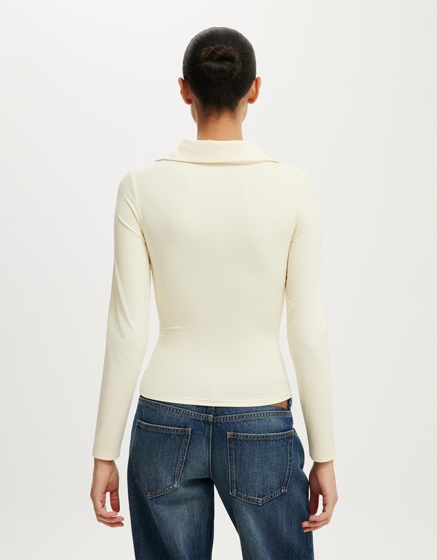 Cotton On - Hold Me Long Sleeve Polo