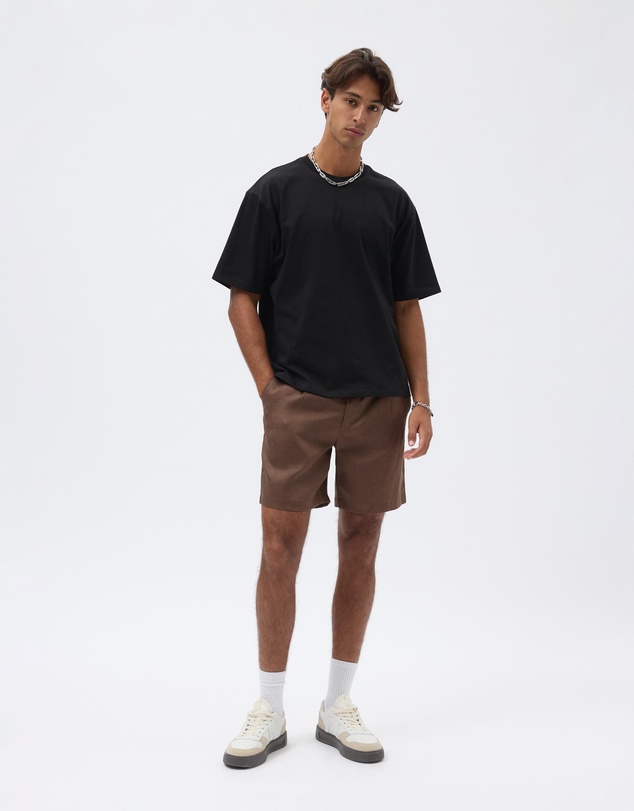 AERE - Holt Pleated Linen Shorts