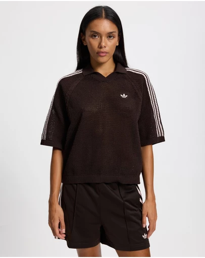 adidas Originals - Knitted Crochet Polo