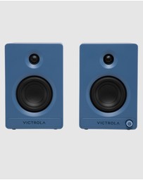 Victrola - Victrola Tempo Bookshelf Speakers - Blue