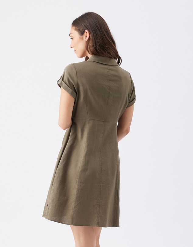 Ripe Maternity - Colette Tie Up Linen Dress