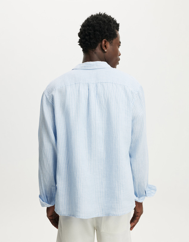 Cotton On - Relaxed Linen Long Sleeve Shirt