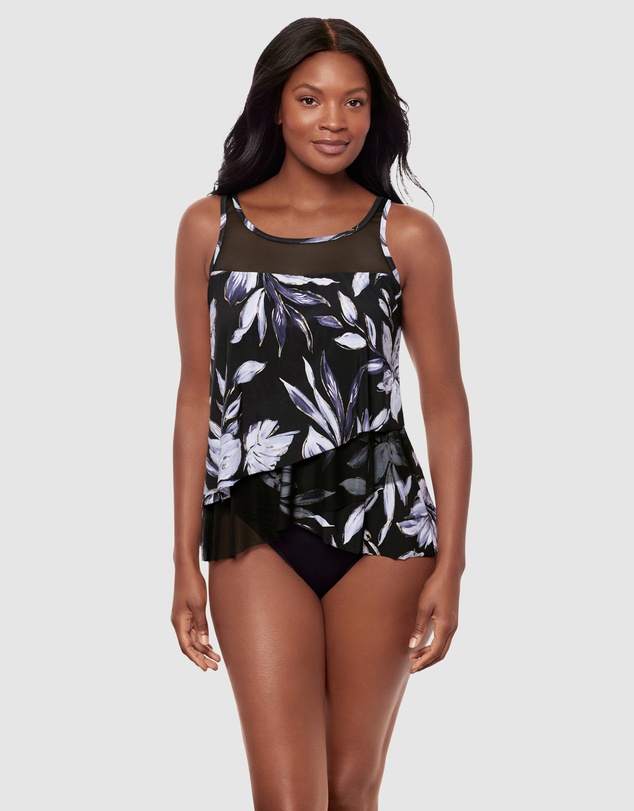 Miraclesuit Swimwear  - Fiore di Luna Mirage Loose Fit Slimming Underwired Tankini Top