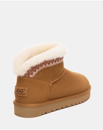 EVERAU - Australian Shepherd Ugg Mini Liora Cow Suede Upper UGG Boots