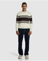 yd. - Leon Stripe Polo Knit