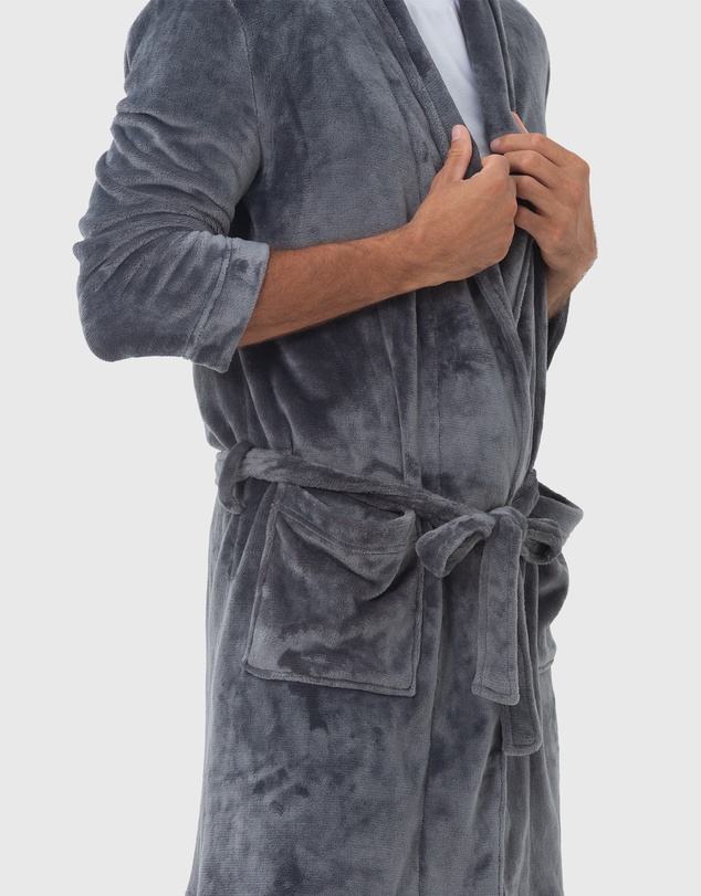 Coast Clothing - Oslo Mens Dressing Gown - Charcoal