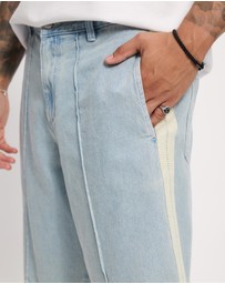 Zanerobe - Stitched Pintuck Denim Shorts