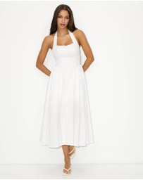 Dazie - Elsa Halter Cotton Midi Dress
