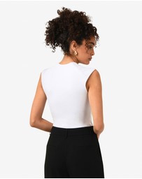 Forcast - Soho Rounded Square Neck Top