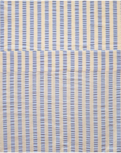 Mosey Me - Butter Blue Seersucker Flat Sheet