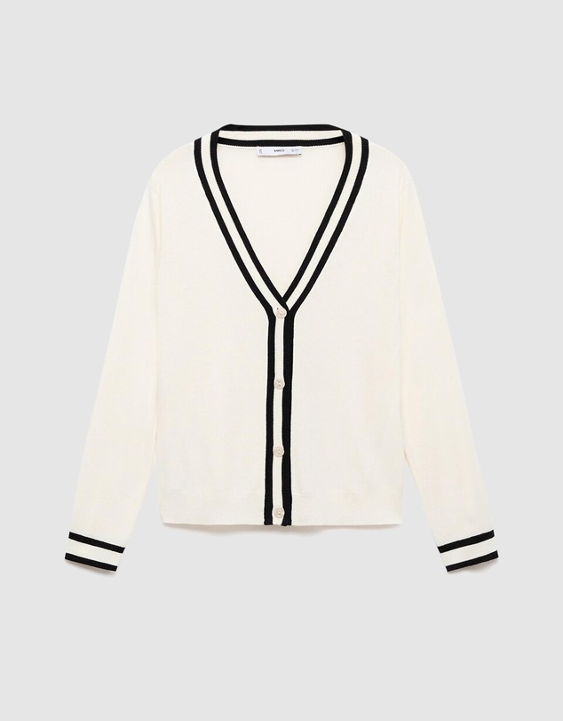 M.N.G - Cardigan With Contrasting Stripes