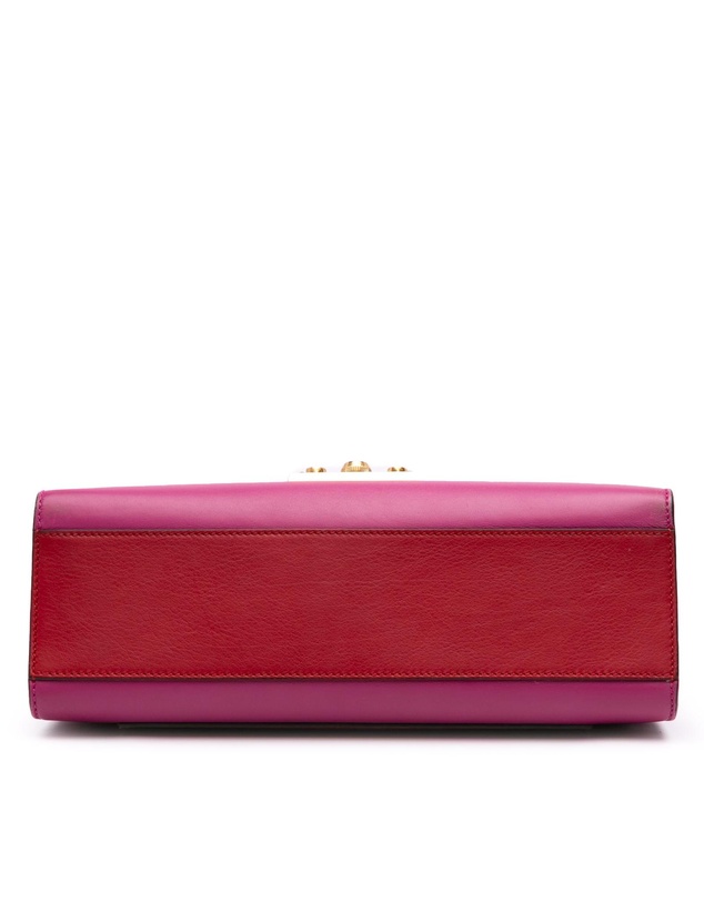 Pre-Loved by Azura Reborn - Pre-Loved Medium Bicolor Leather Padlock Shoulder Bag