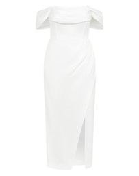 City Chic - Plus Size Forbidden Love Maxi Dress - ivory