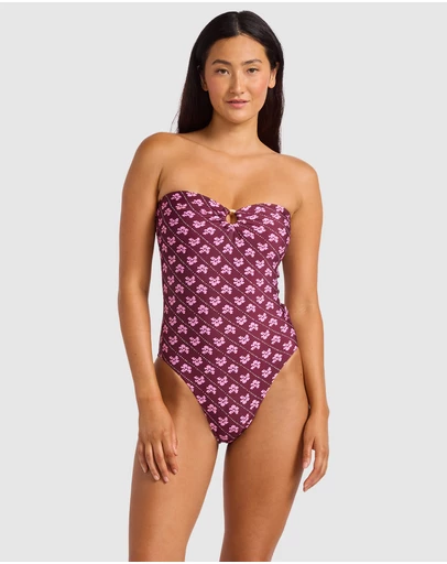 Seafolly - Batik Bloom Bandeau One Piece Swimsuit