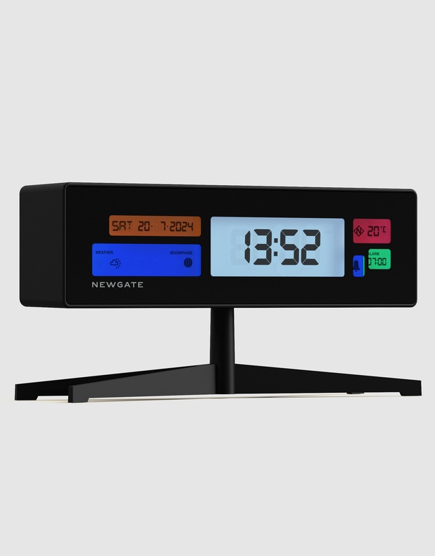Newgate - Newgate Supergenius Lcd Alarm Clock Matte Black